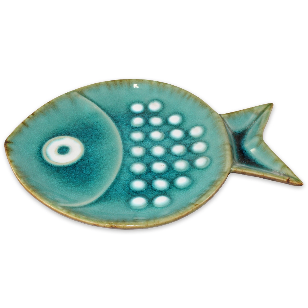 in Denim Blue Ceramic Fish