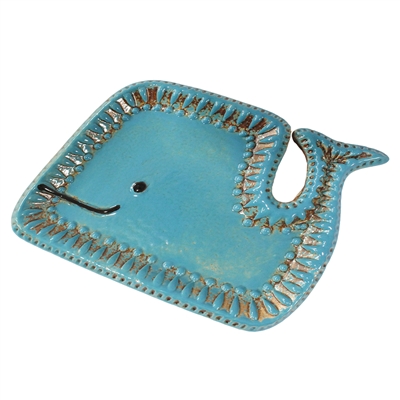Winona Baby Whale Tray Turquoise/Brown
