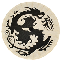 Parasol Dragon Black on Natural Paper