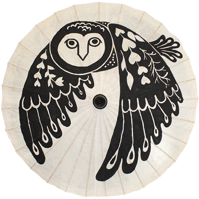 Scandi Owl Paper Parasol