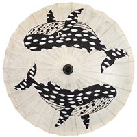 Scandi Whales Paper Parasol