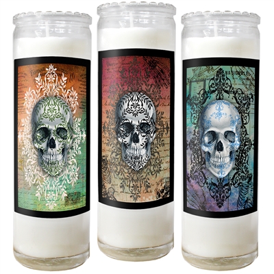 Sugar Skull Candle Jars with Story